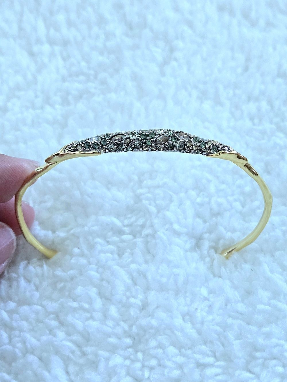 Alexis Bittar "Solanales" Thin Crystal💎 Cuff Bracelet - Picture 3 of 16